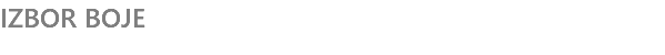 IZBOR BOJE
